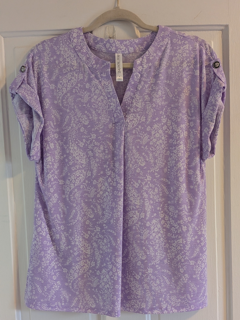 Dear Scarlett Short Sleeve Lizzy Top Like New